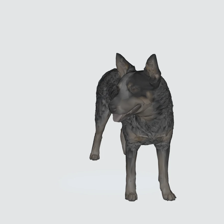 Full-body Australian Cattle Dog 3D model preview