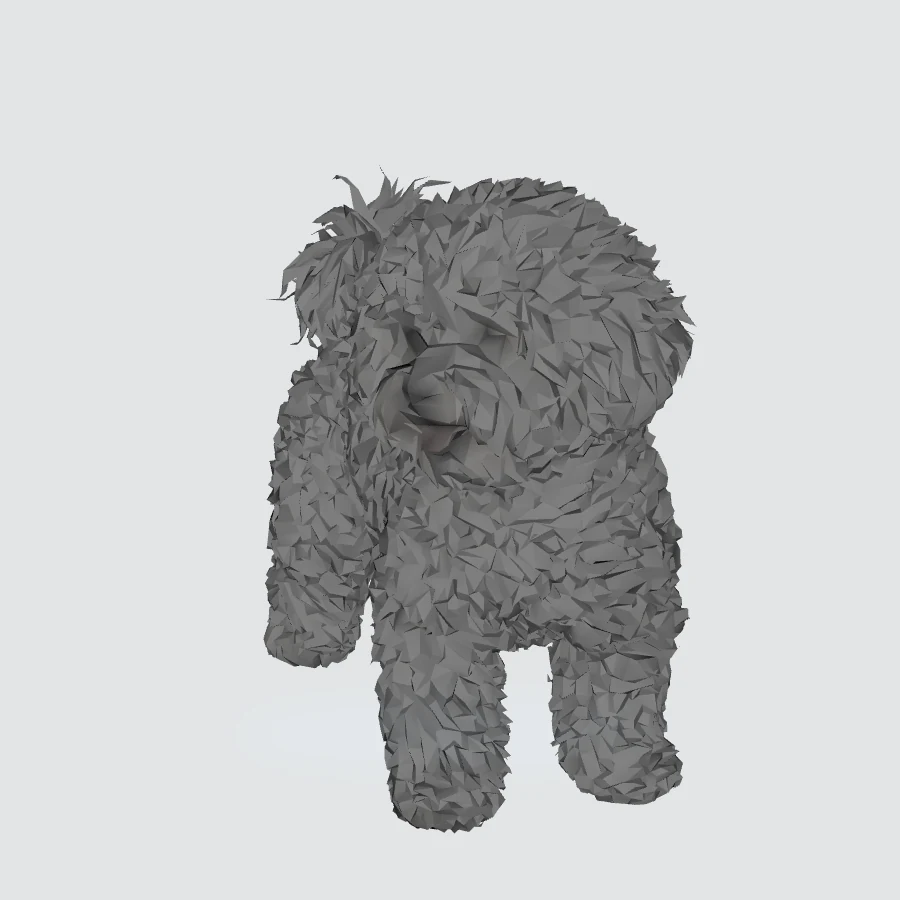 Full-body Bichon Frise 3D model preview
