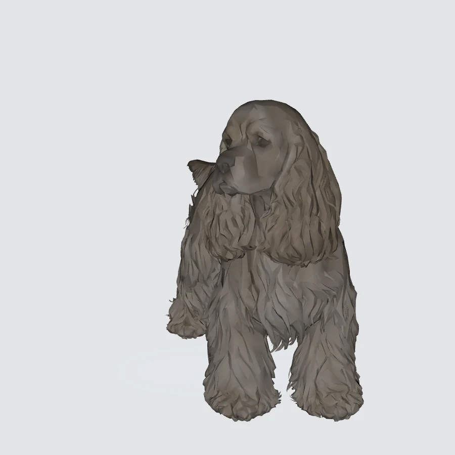Full-body Cocker Spaniel 3D model preview