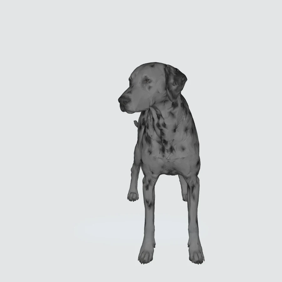 Full-body Dalmatian 3D model preview
