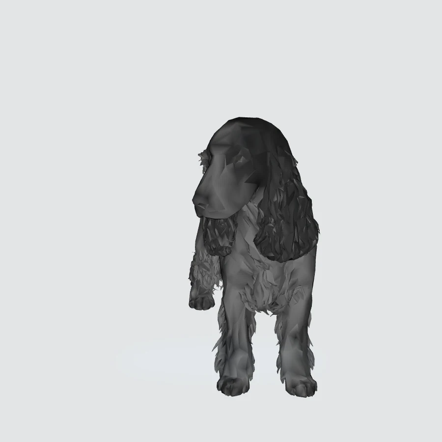 Full-body English Cocker Spaniel 3D model preview
