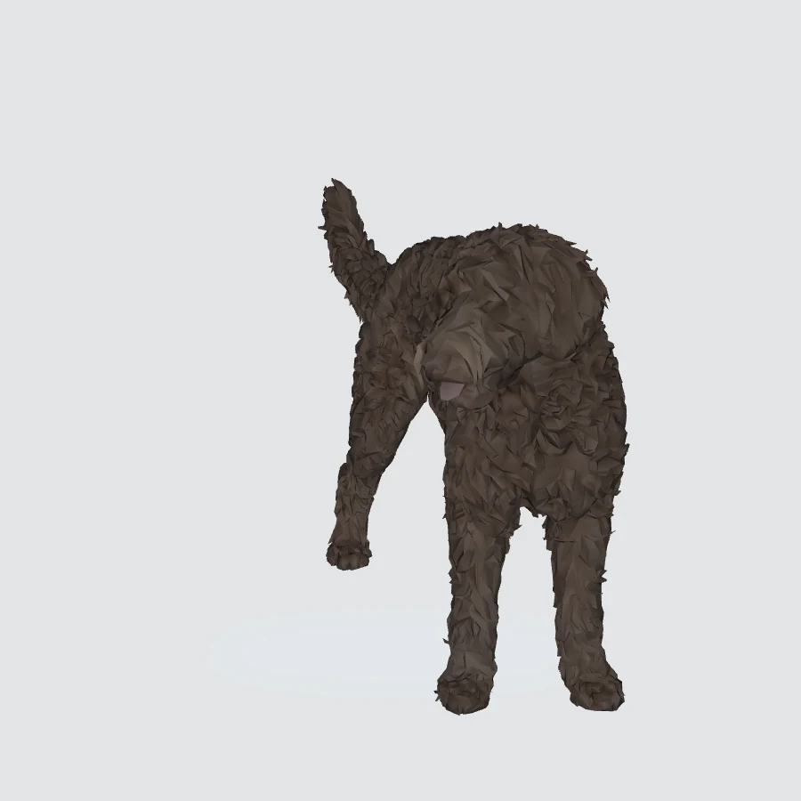Full-body Labradoodle 3D model preview