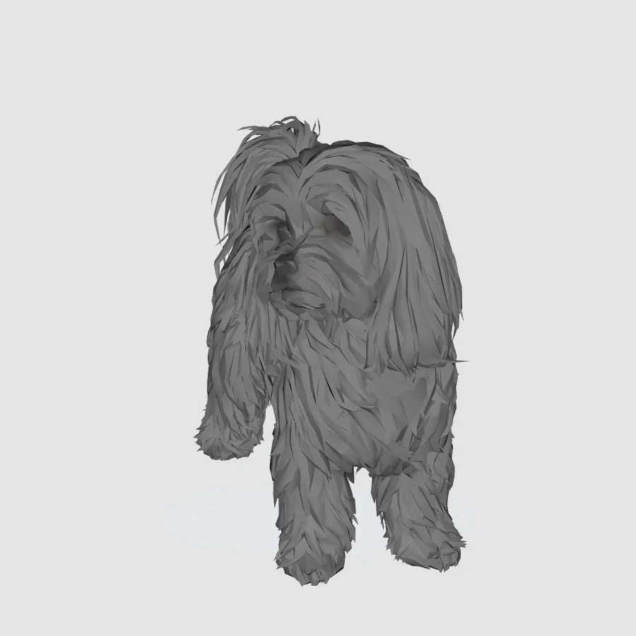 Full-body Maltese 3D model preview