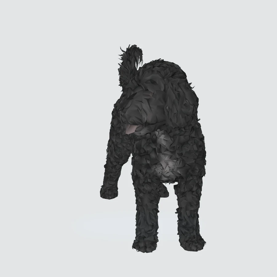 Full-body Portuguese Water Dog 3D model preview