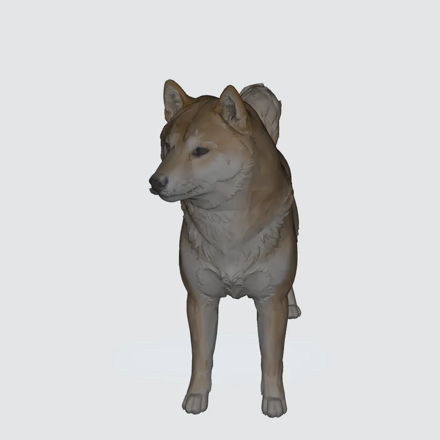Full-body Shiba Inu 3D model preview