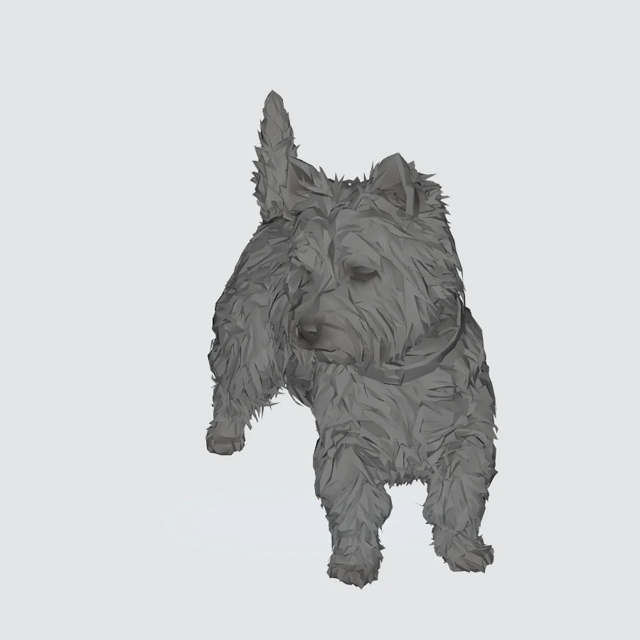 Full-body West Highland White Terrier 3D model preview